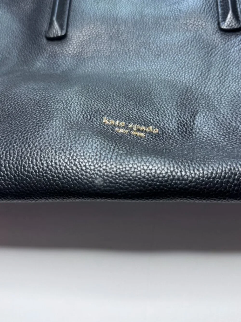Kate Spade Purse Wallet Set Black Pebbled Leather Zip Top Tote Shoulder Bag Work
